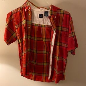 Kids button down short sleeve shirt